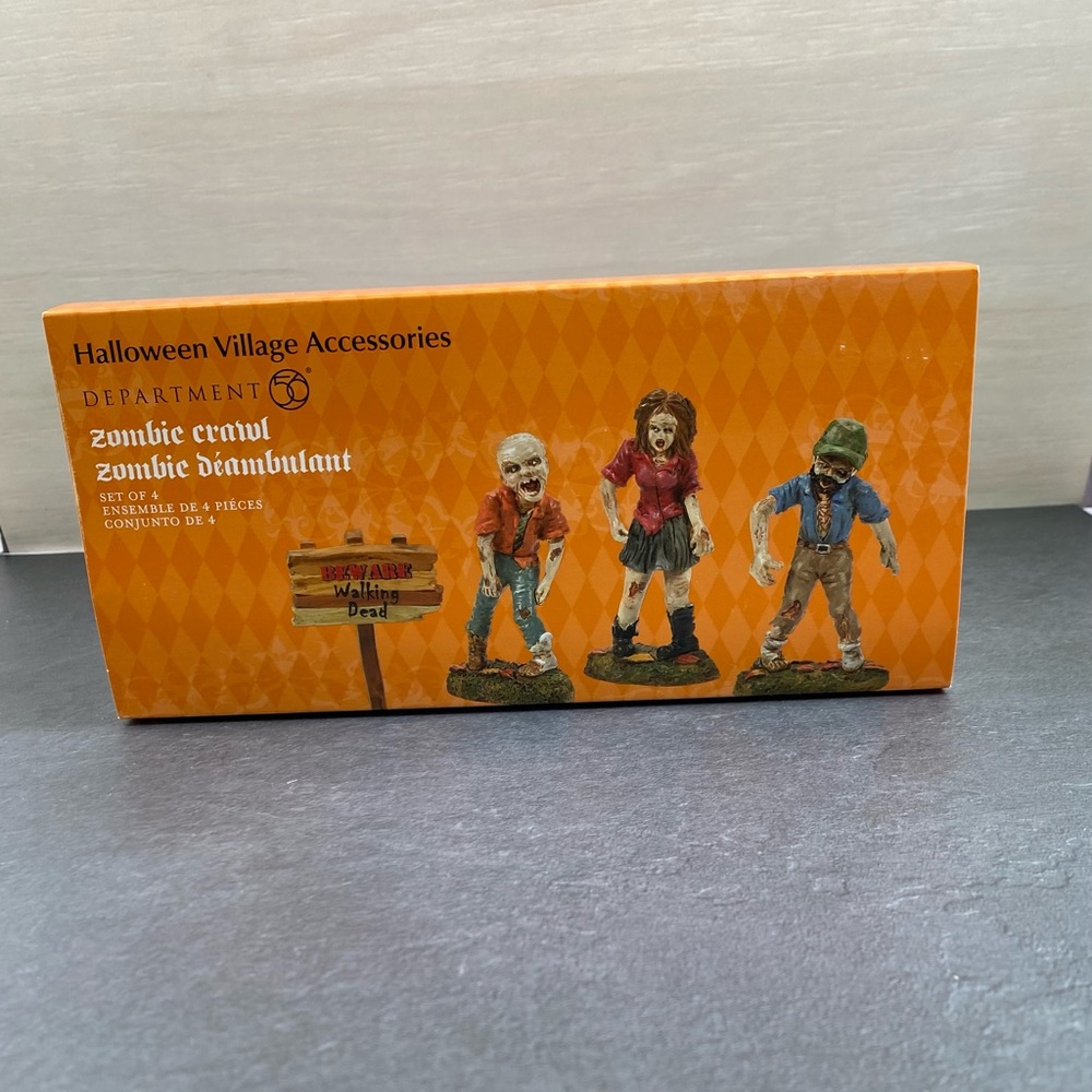 Department 56 Halloween Village Zombie Trio Set